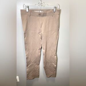 Betabrand Women's Straight Leg Dress Yoga Pants Tan Size Med Petite